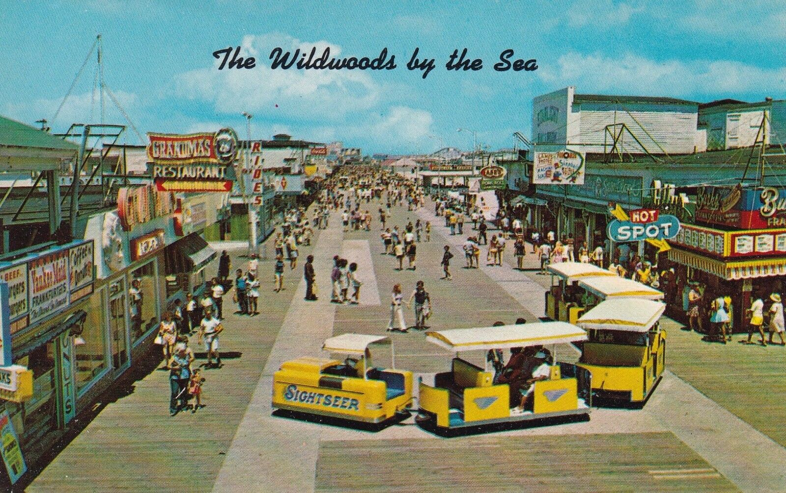 Wildwood By The Sea. Postcard. Boardwalk North Of Playland. 1961 New Jersey NJ