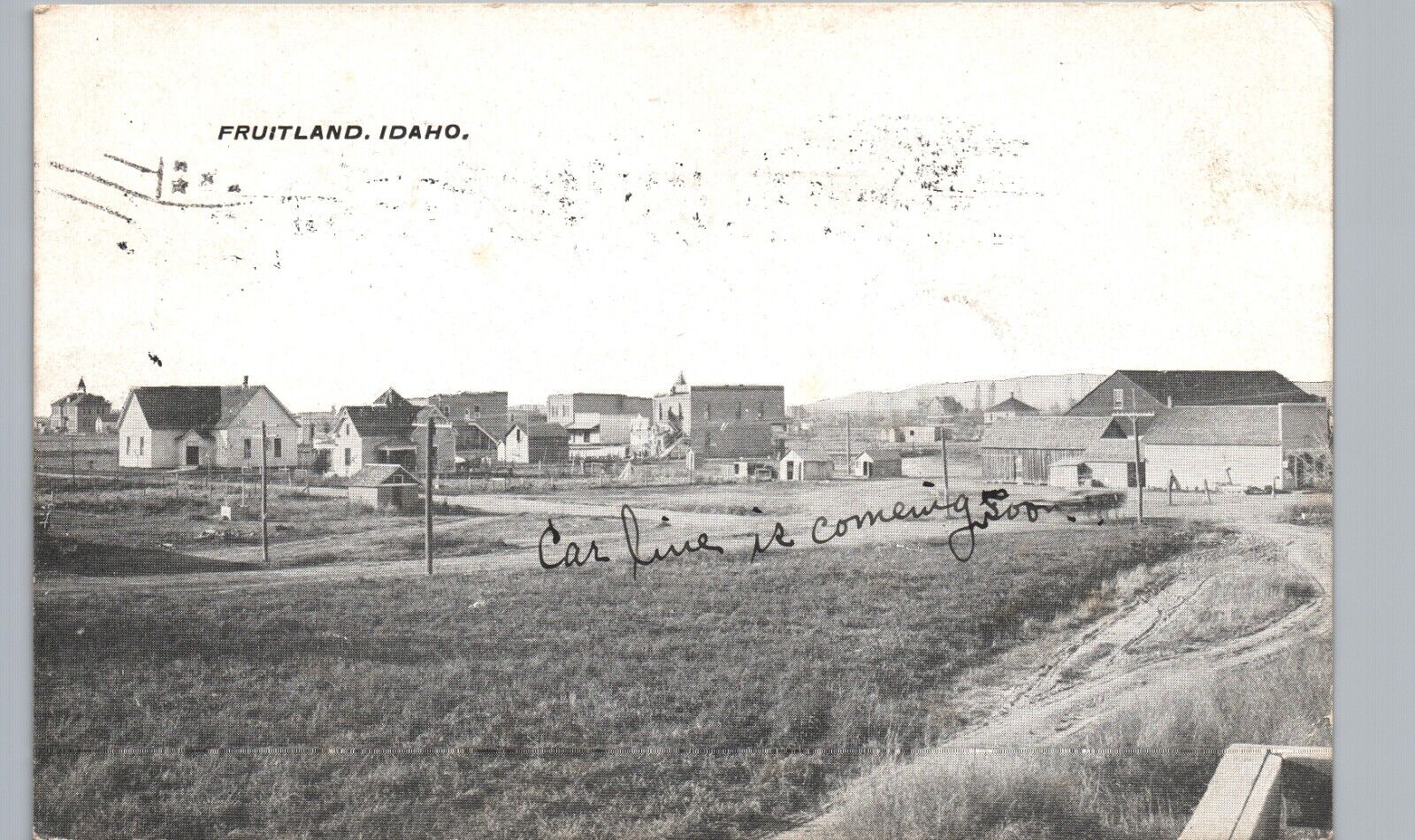 FRUITLAND IDAHO c1910 original antique postcard payette county id historic town