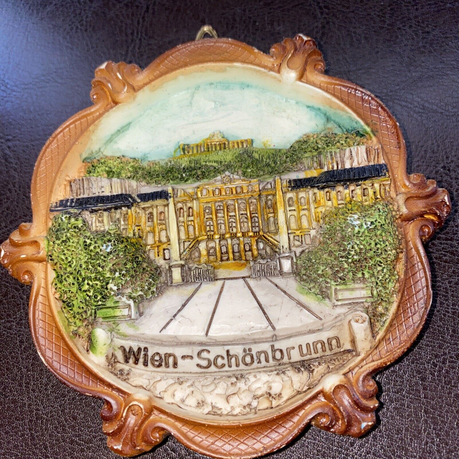 Wood Ceramic Wall Decor Souvenir Wien-Schonbrunn 4\
