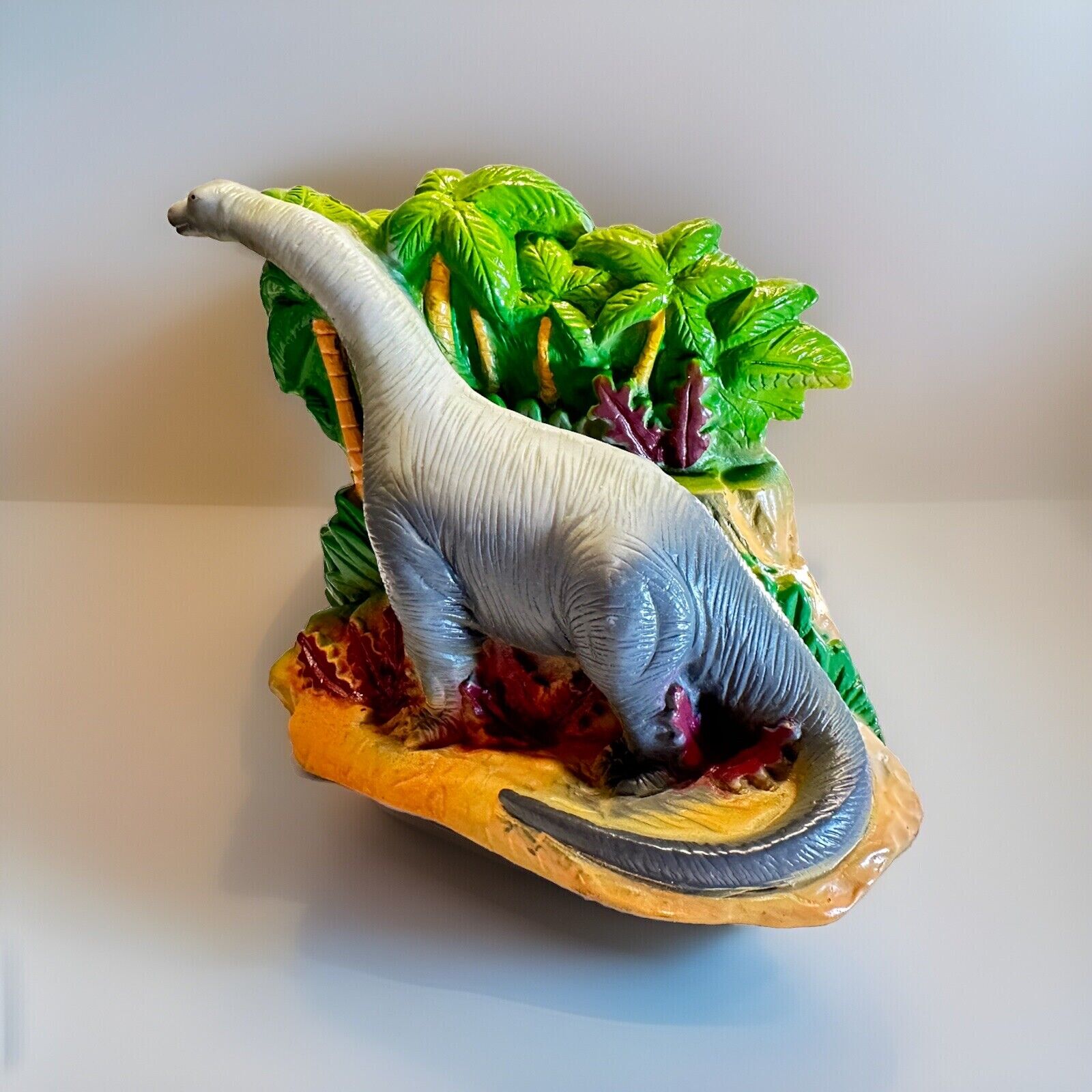 SOMA Plastic Brontosaurus Bank Toy With Plug Circa 1987