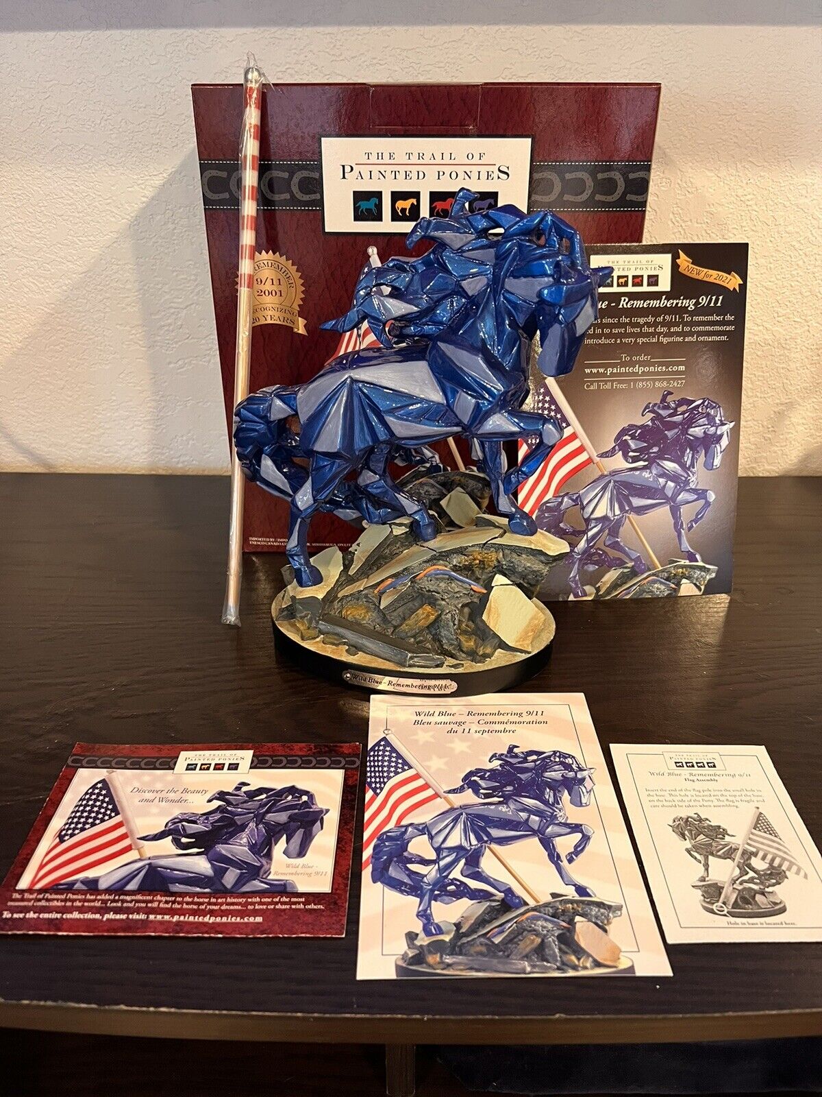 Trail Of Painted Ponies Wild Blue 1E/0010 BLUE RIBBON Remembering 9/11 MIB