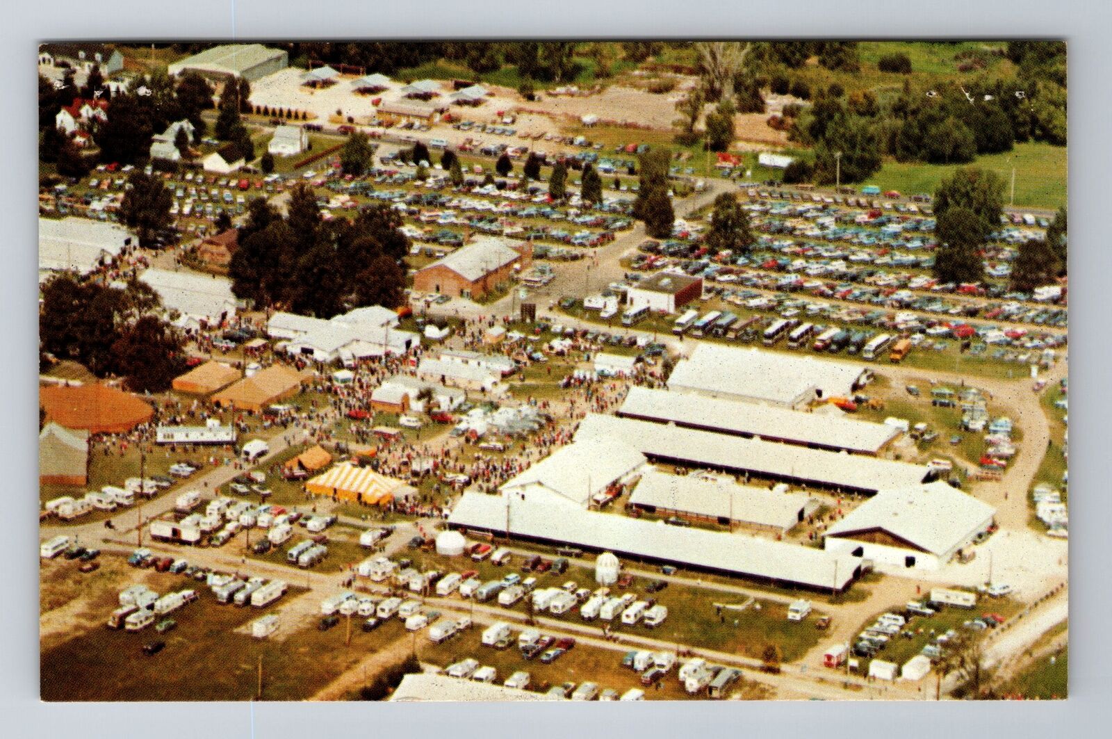 Elkhart IN-Indiana, Aerial Annual Michiana Relief Sale Souvenir Vintage Postcard