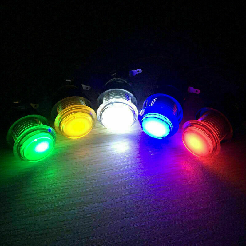 5 X pcs Arcade Game LED Buttons DC 5V 12v Illuminated With Microswitch MIX COLOR