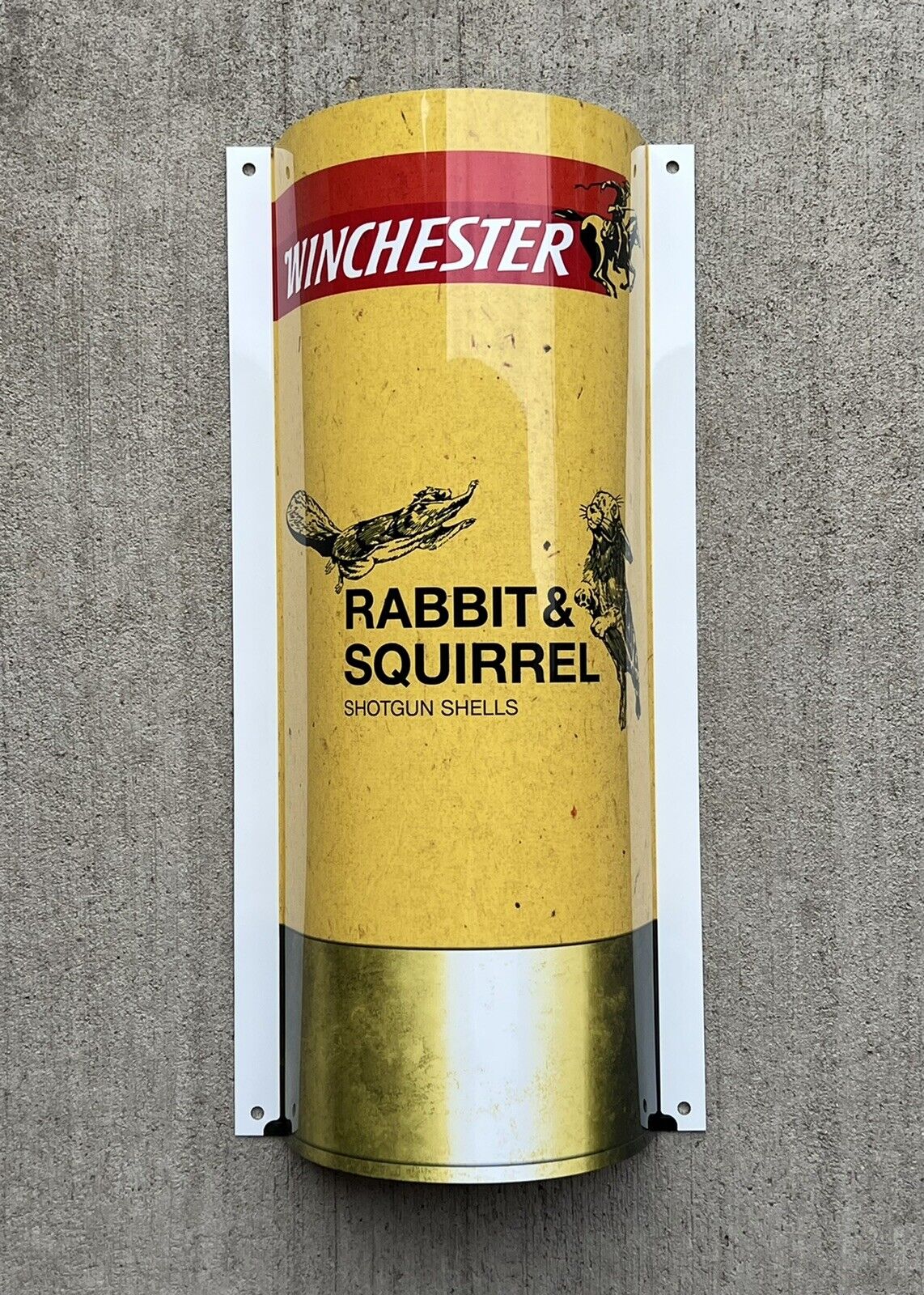 WOWCurved  Winchester Rabbit  & Squirrel Shotgun Shells 3D Sign Ammunition Hunt