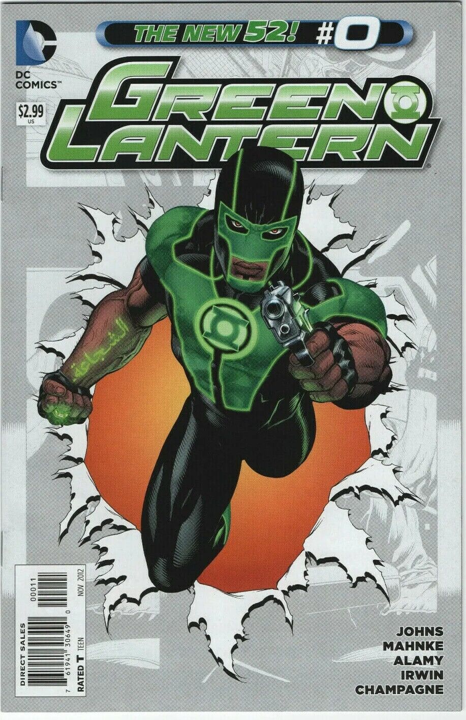 Green Lantern #0 DC Comics 2012 New 52 1st App Appearance Simon Baz HBO Show