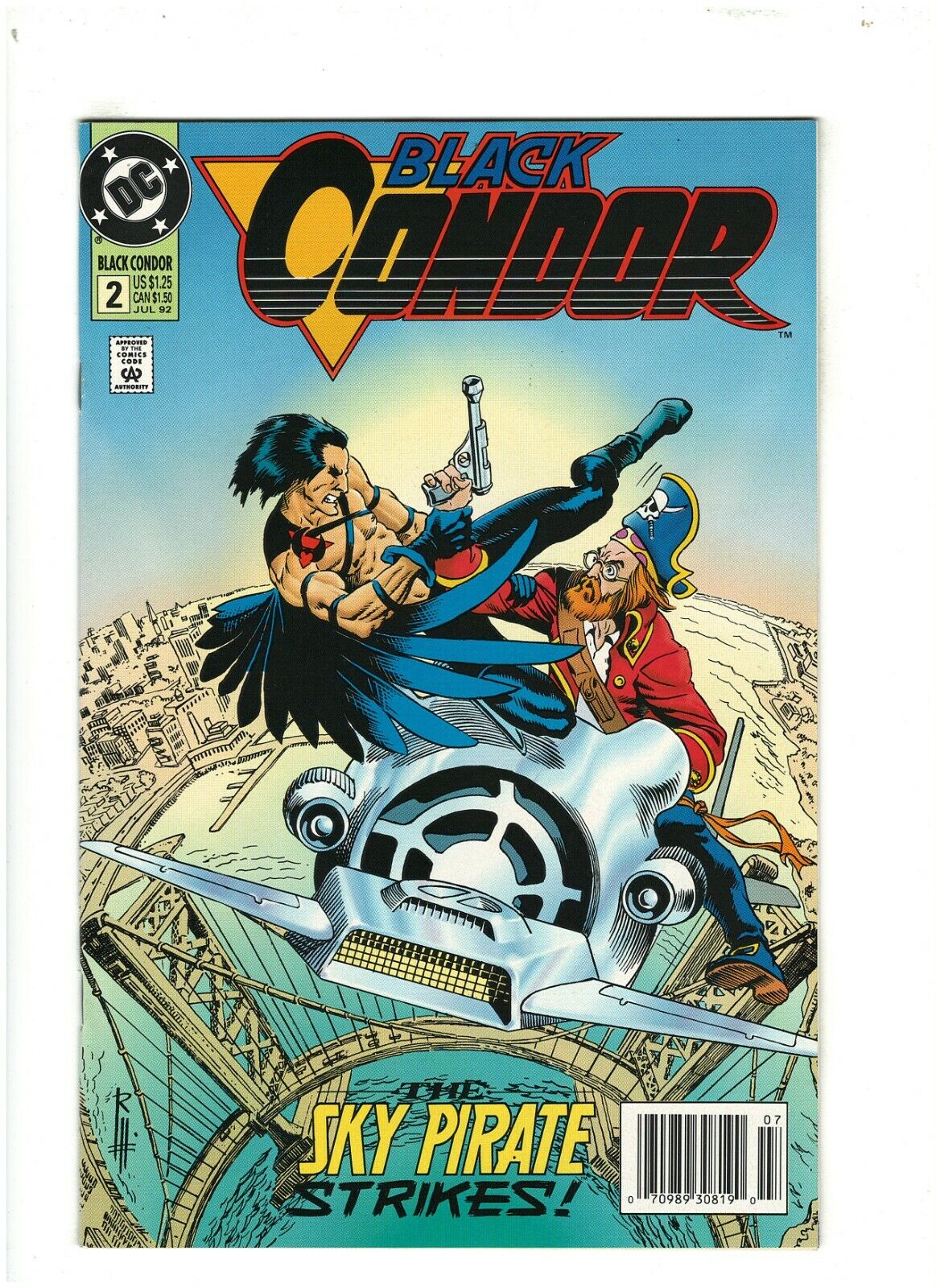 Black Condor #2 NM- 9.2 Newsstand DC Comics 1992 
