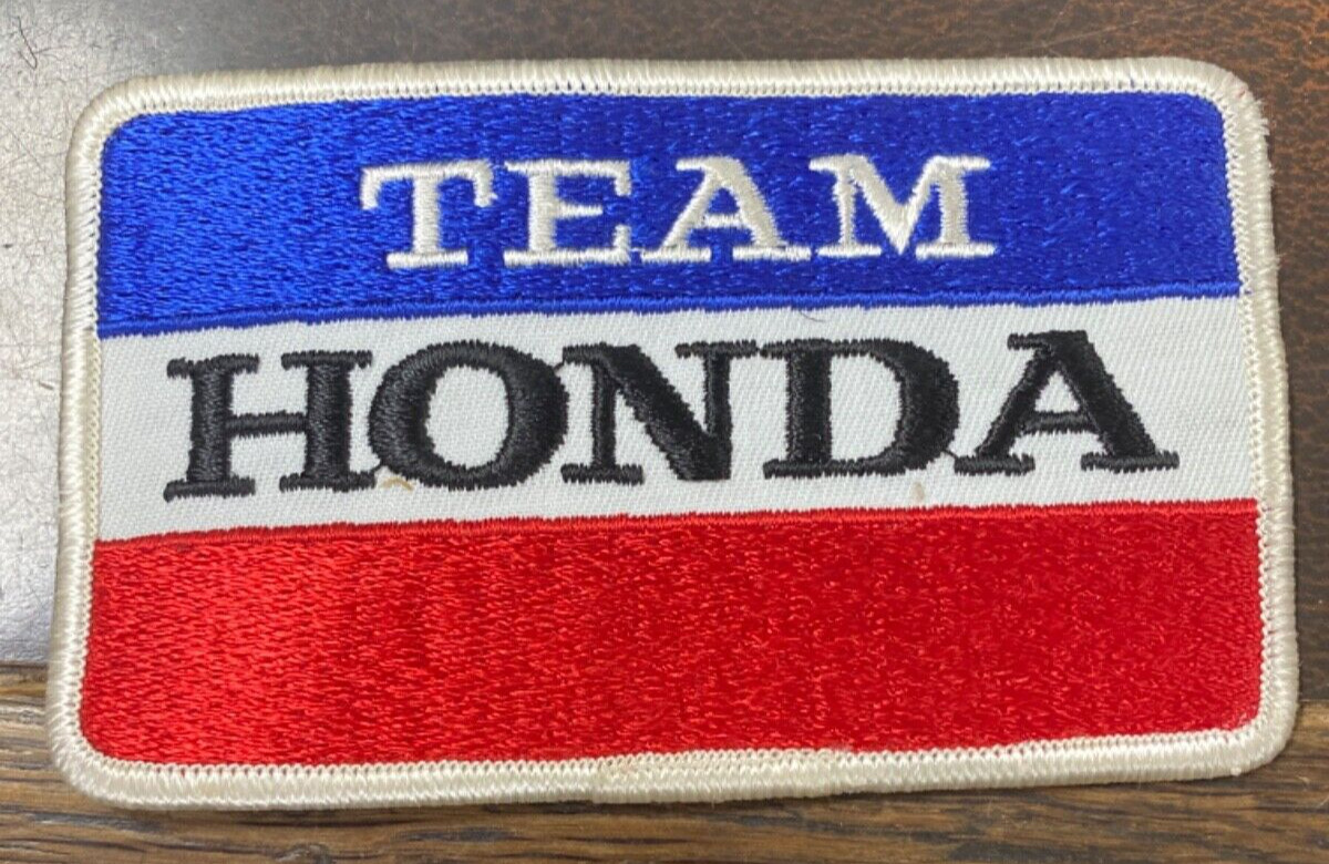 VINTAGE TEAM HONDA Sew-On EMBROIDERED PATCH 4.5\