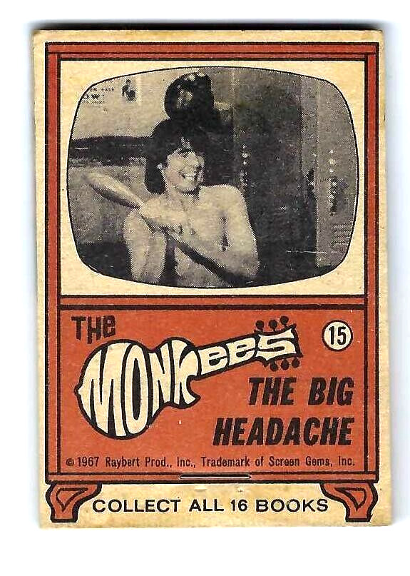 MONKEES FLIP BOOK NO.15 THE BIG HEADACHE TOPPS 1967 EXCELLENT CONDITION