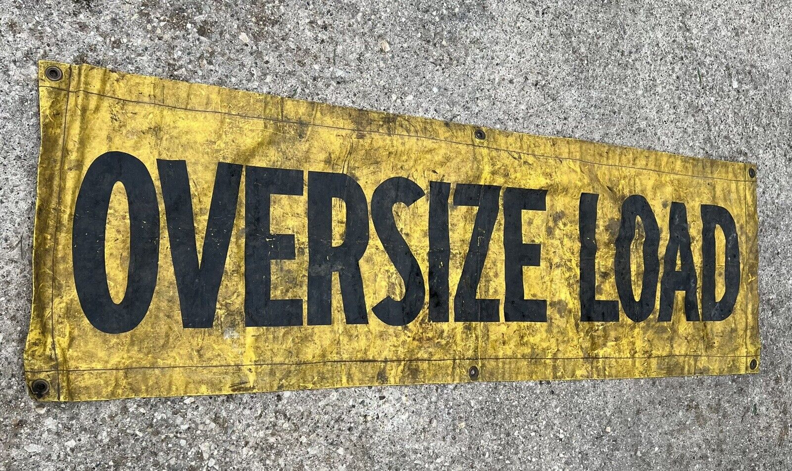 Vintage oversized load semi sign mancave garage road banner  