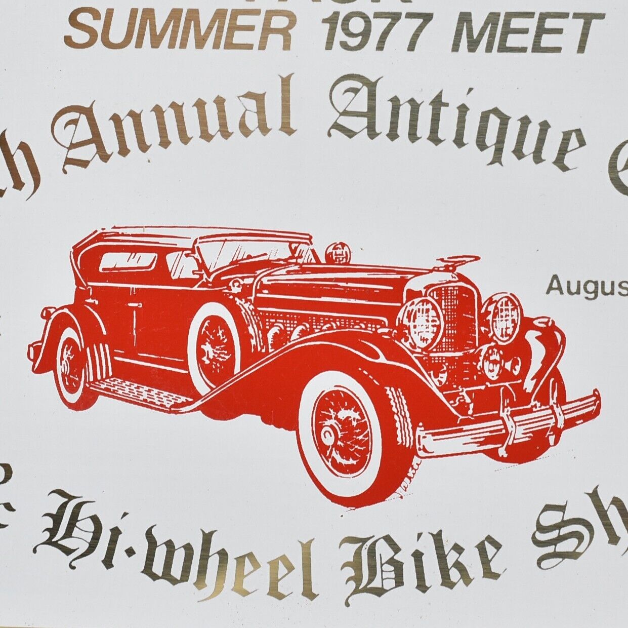 1977 Antique Car Hi-Wheel Bike Show Klub Club Meet Piqua Miami County Ohio