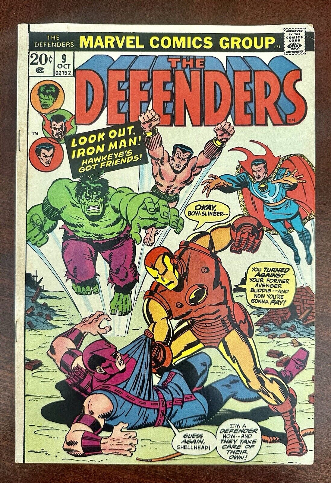 The Defenders #9 - Defenders/Avengers War 1973 Marvel comics