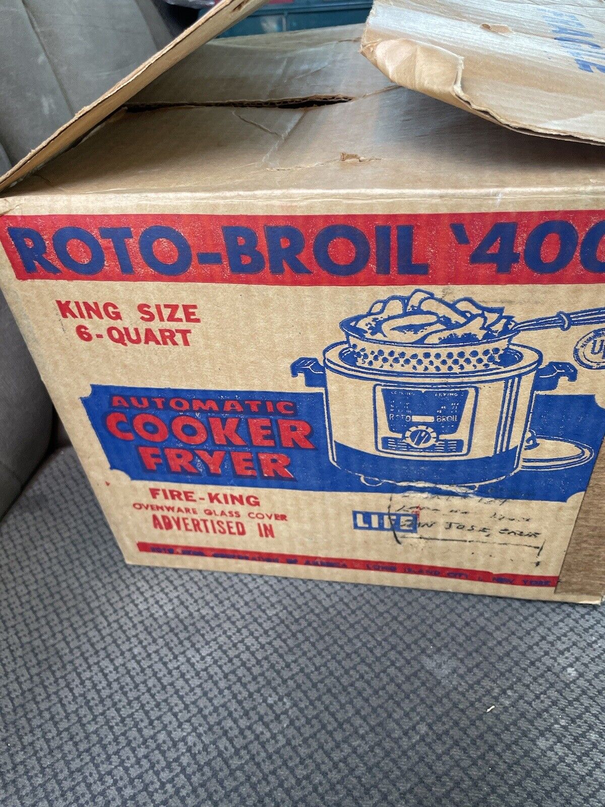 Vintage ROTO-BROIL 400 AUTOMATIC COOKER FRYER 6 Quart