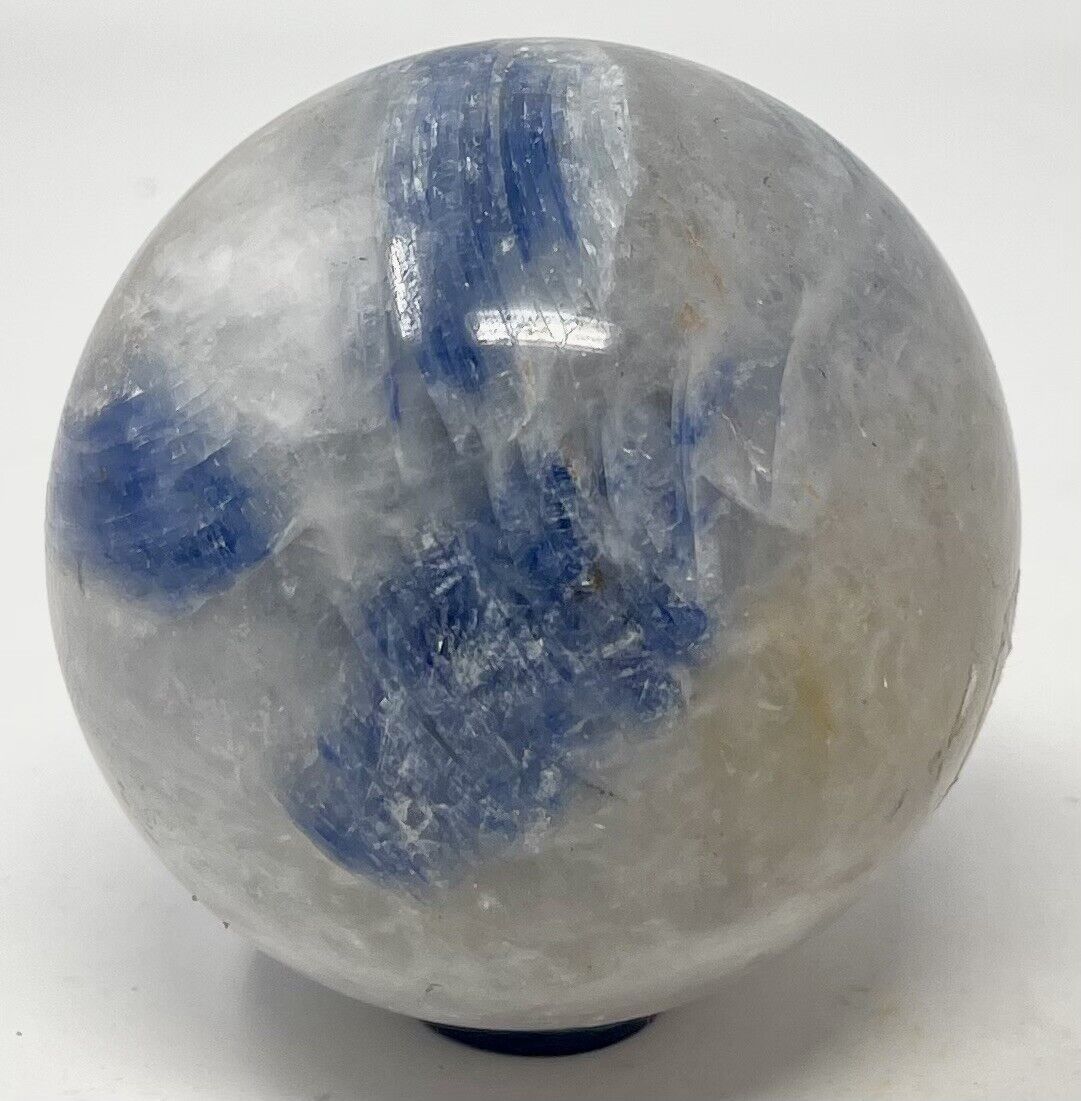 1.2 Lb. Blue Kyanite Crystal Quartz Sphere 68mm With Holder