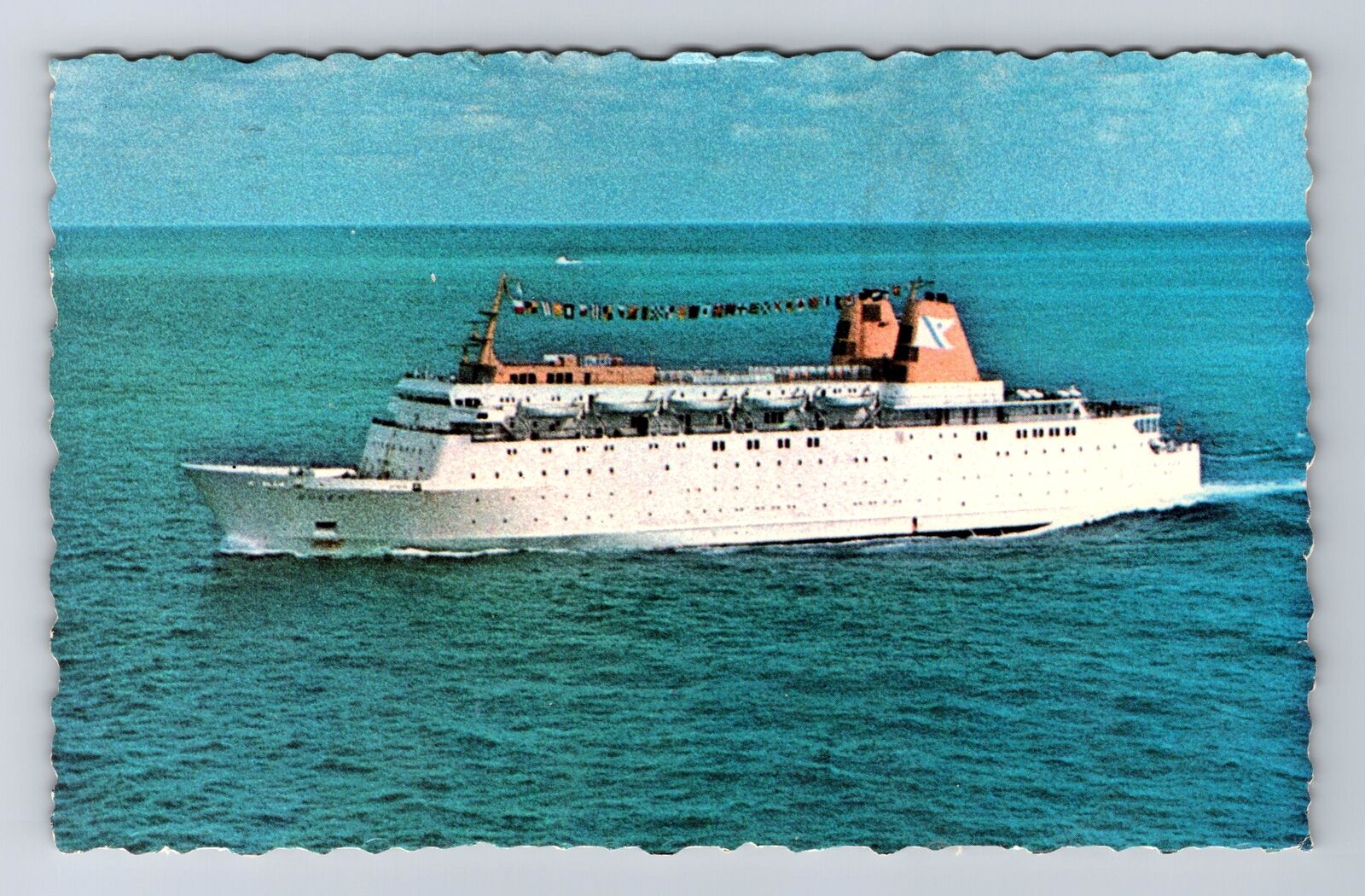 Portland ME-Maine, The M/S Bolero Luxury Cruise Ship, Vintage Souvenir Postcard