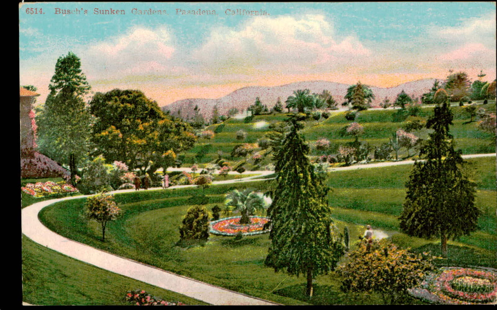 Postcard: 6514. Busch\'s Sunken Gardens, Pasadena, California.