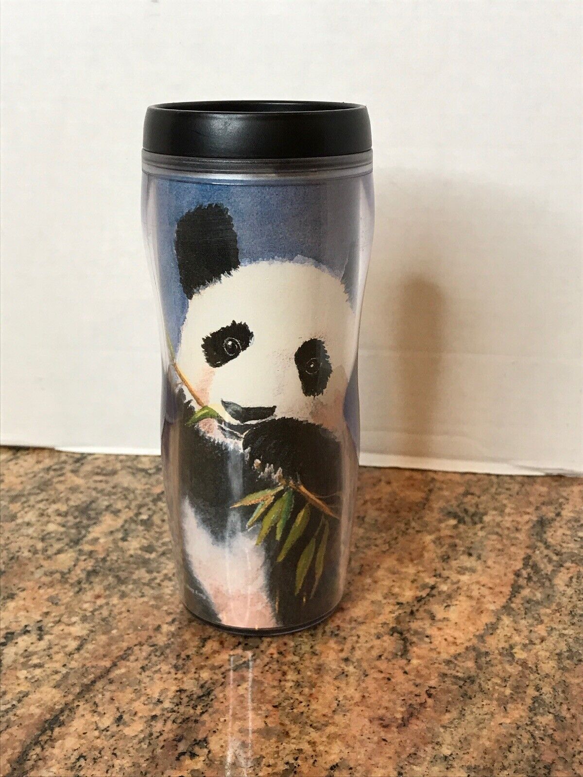 2002 Starbucks Travel Tumbler Mug Coffee San Diego Zoo Panda Artist Sue Betanzos