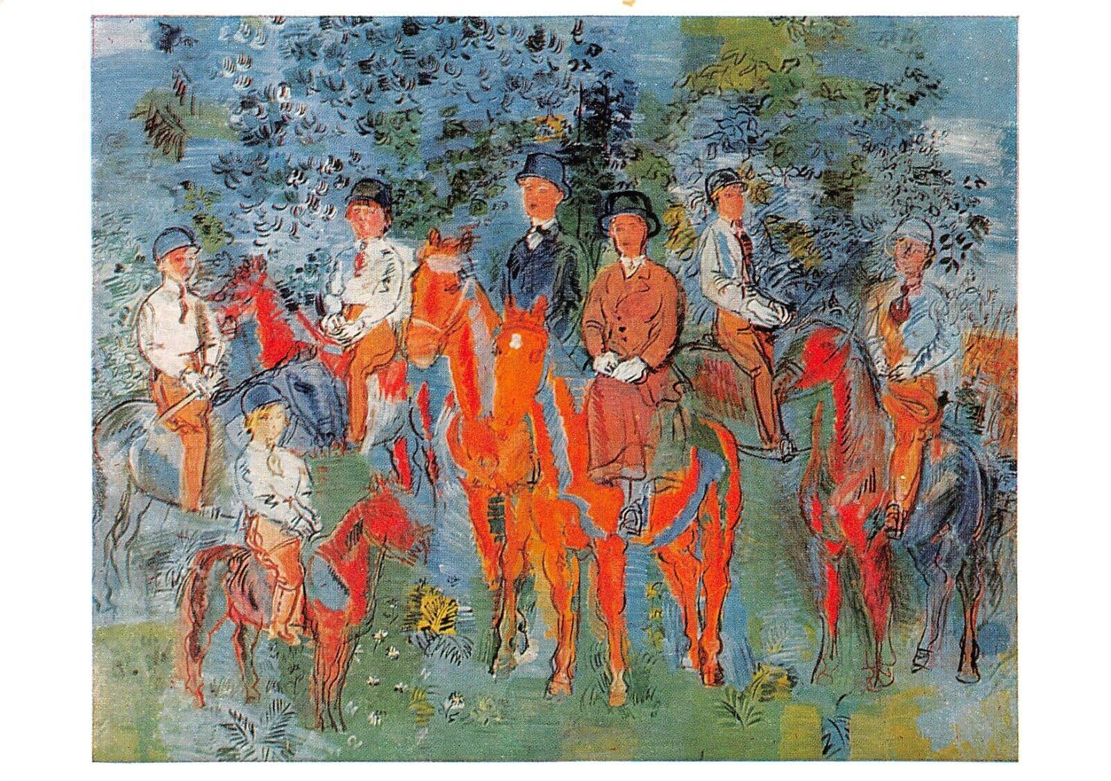 RIDERS IN THE WOODS by Raoul Dufy (1877-1931) 6X4 Postcard 6305c