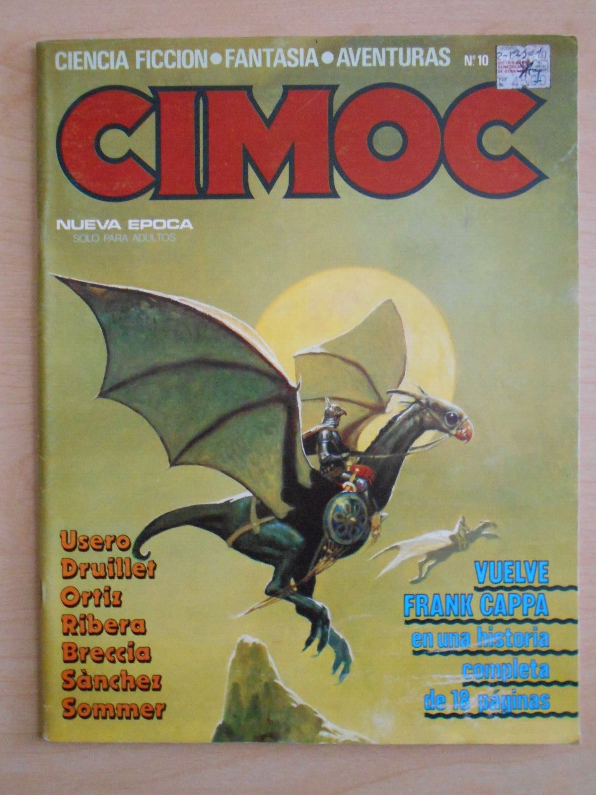 US/ Cómic E. CIMOC   AVENTURAS #10   Spanish (CIENCIA FICCION-sci-fi)