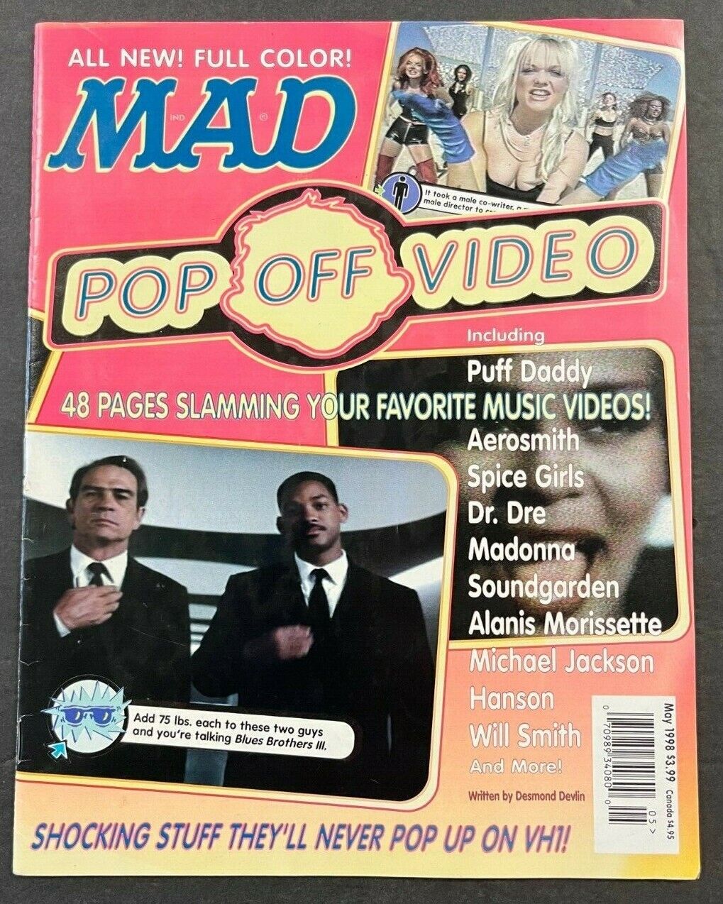1998 MAY MAD MAGAZINE ALL NEW FULL COLOR *POP OFF VIDEO* FREE S&H (AM) 10121