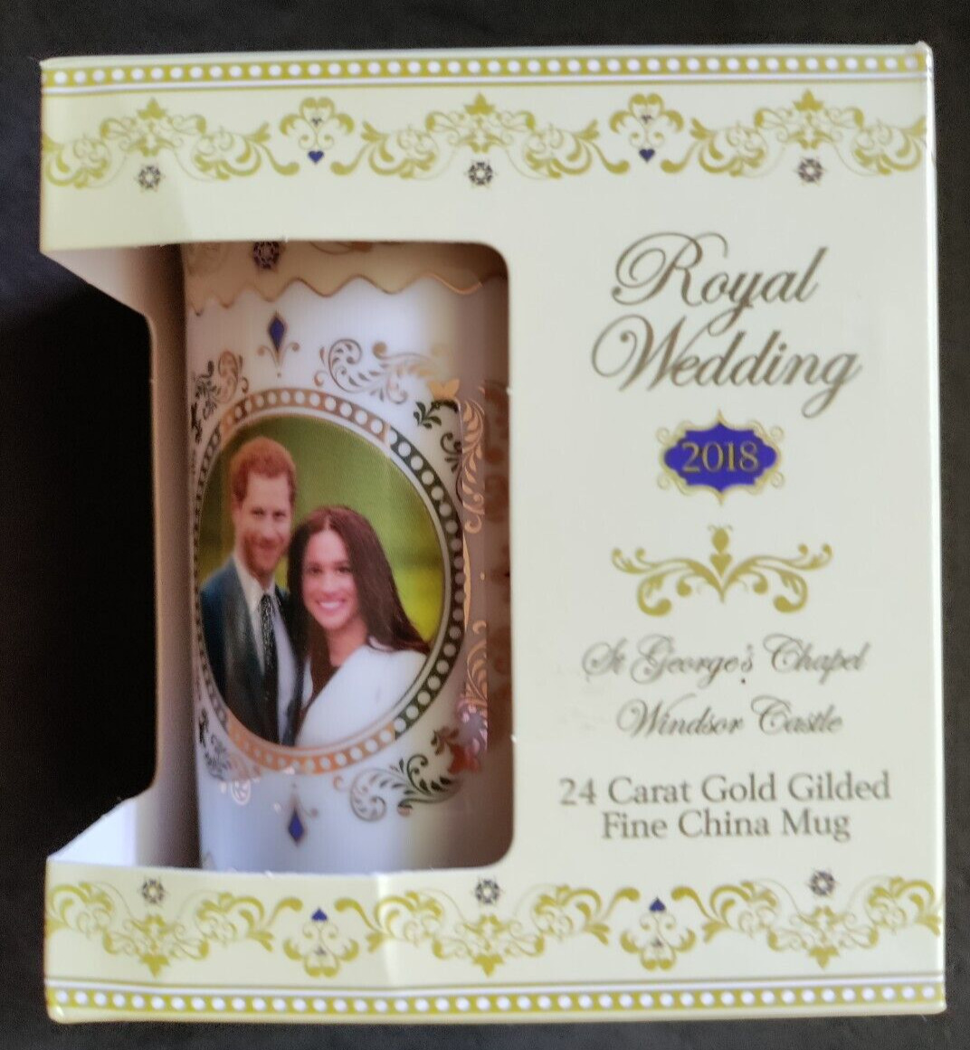 Prince Harry & Meghan Markle Royal Wedding 19th May 2018 - China Mug 24 carat 