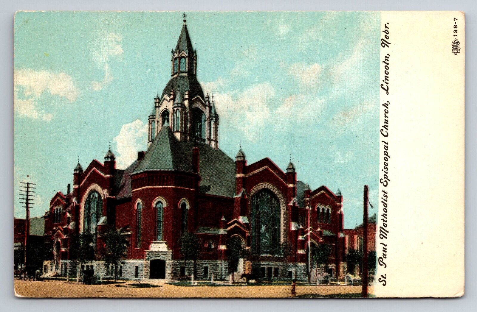 Postcard - St. Paul Methodist Episcopal Church - Lincoln, Nebraska