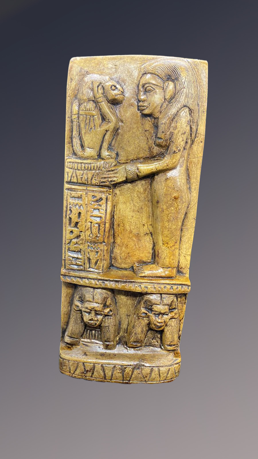 Rare Ancient Egyptian Statue Vintage Handmade Antique Stone Bazareg