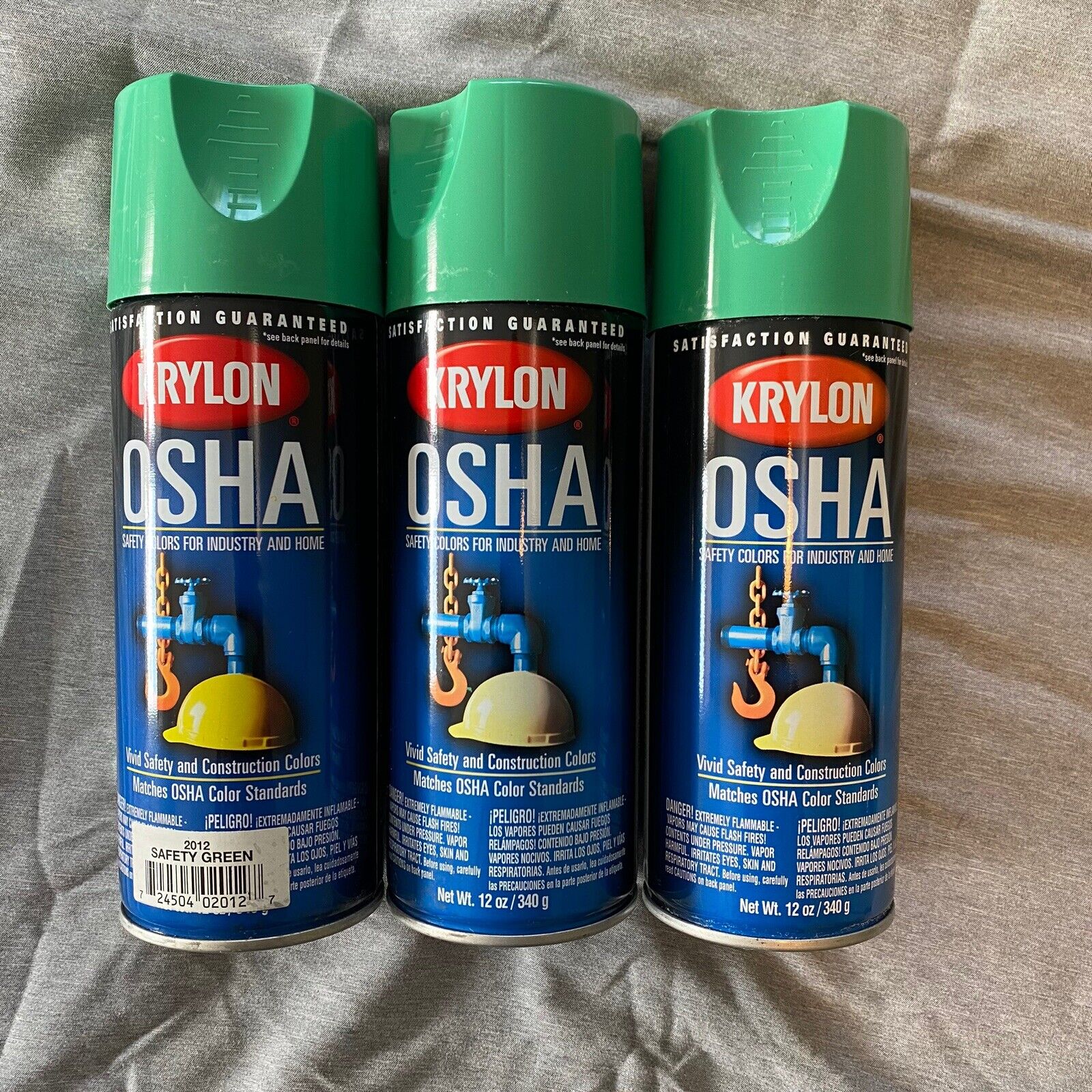 Vintage Krylon Spray Paint OSHA Safety Green