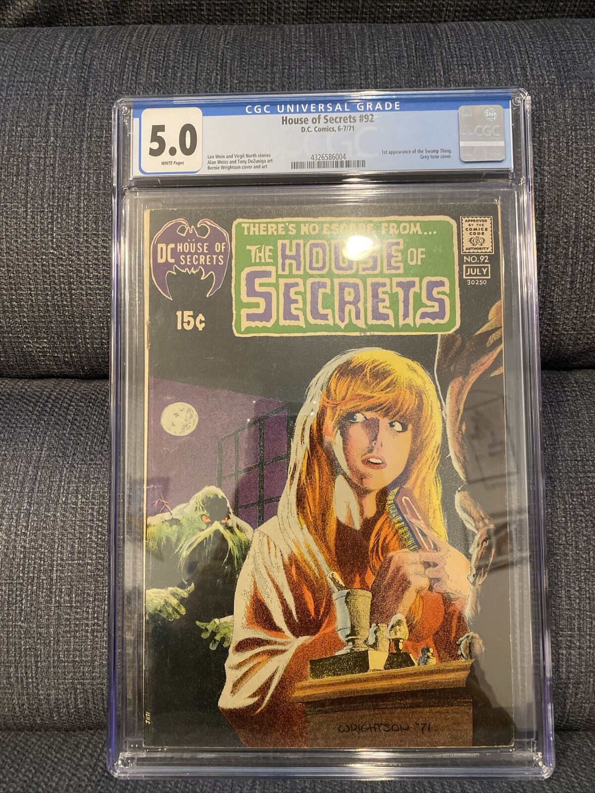 House Of Secrets #92, CGC 5.0, Rare HTF White Pages 1st App Of Swamp Thing