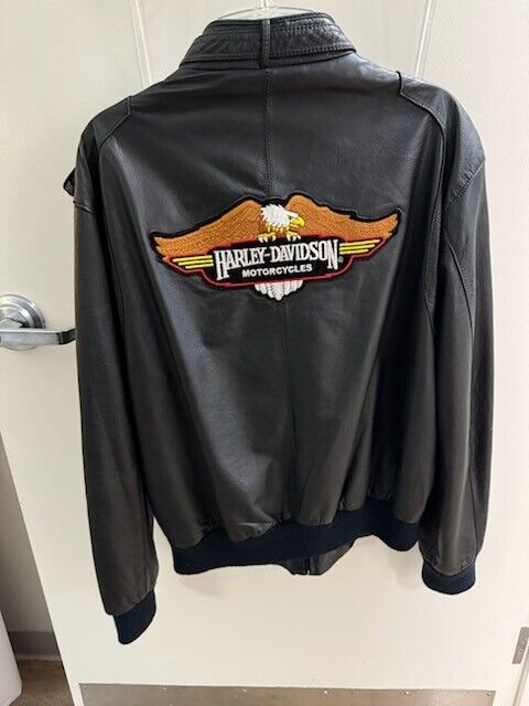 Vintage Harley Davidson Members Only Leather Jacket Size 44