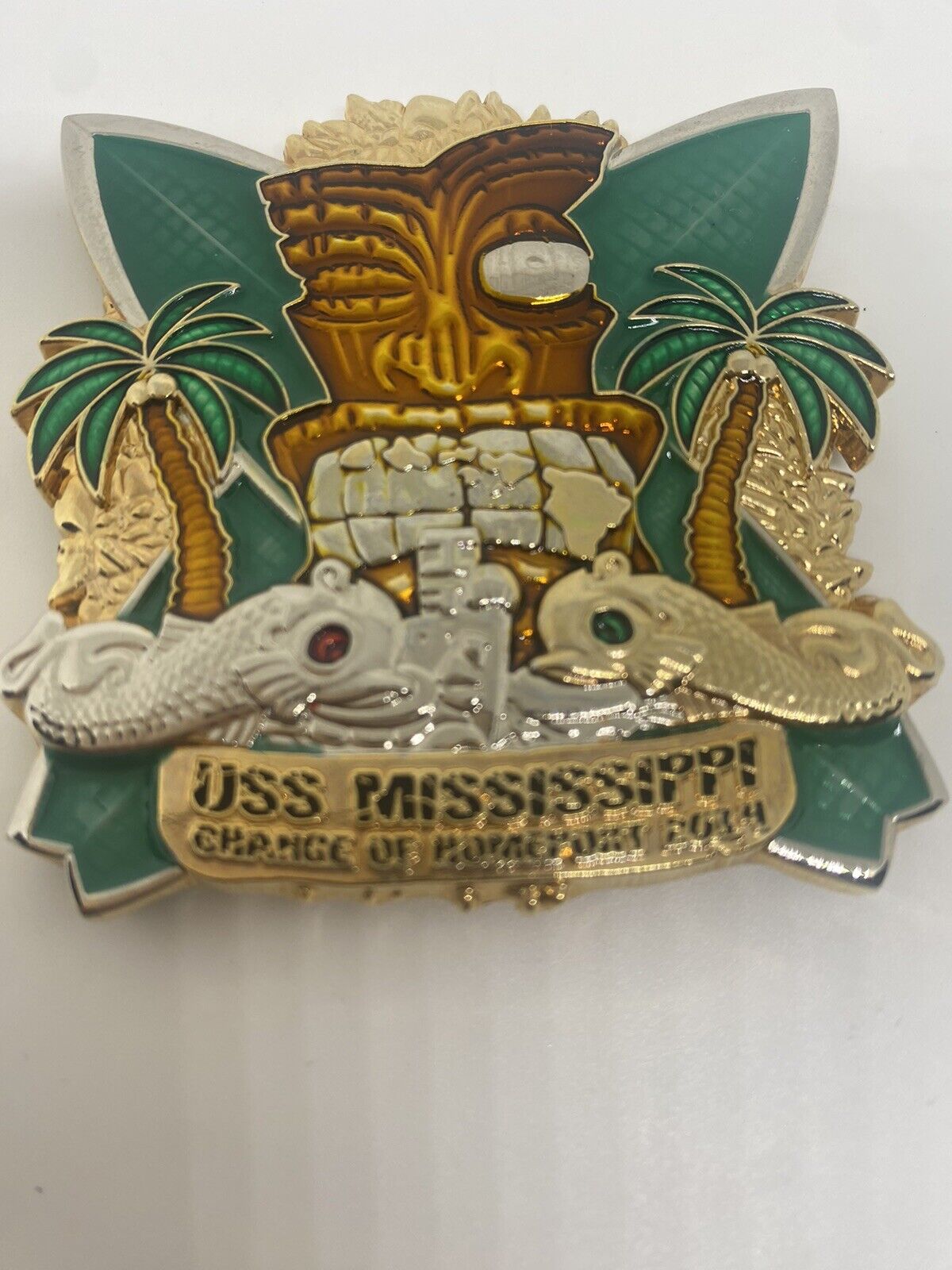 USN US Navy CPO Chief's Mess USS Mississippi Pearl Harbor HI Challenge Coin