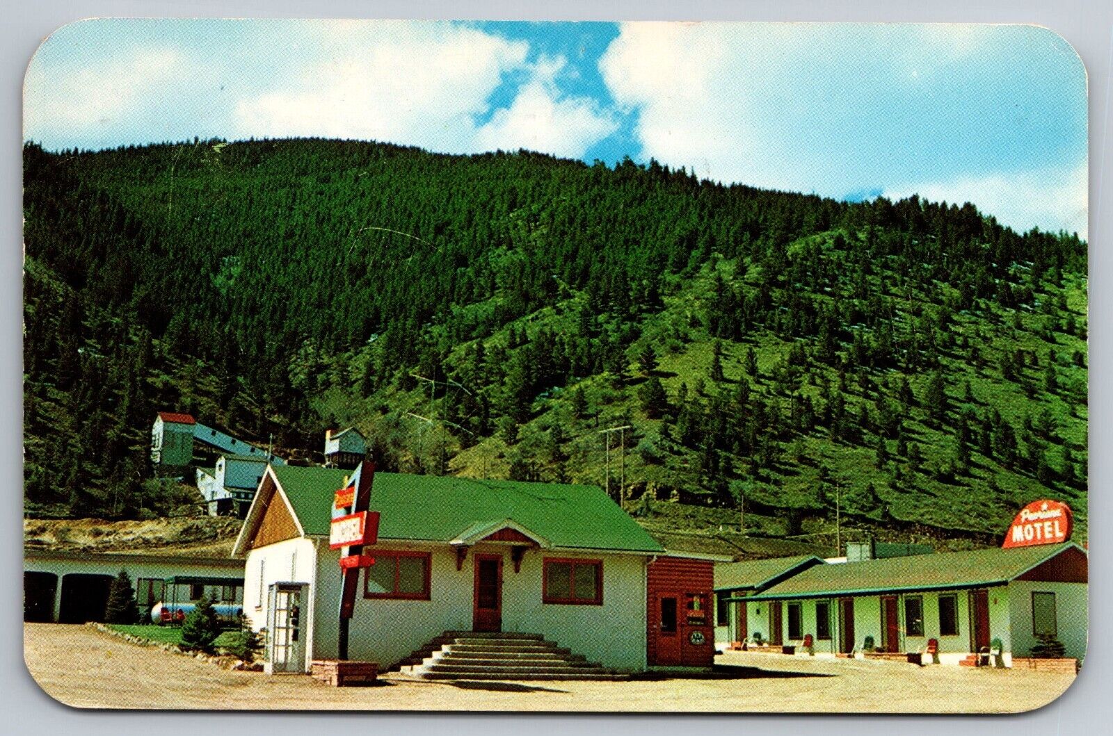 Peoriana Motel, Rocky Mountains, Idaho Springs, 1958 Colorado Vintage Postcard