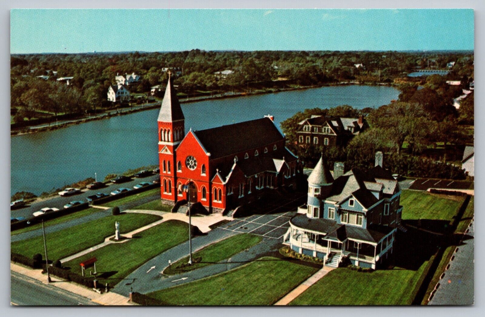 St. Michael's Roman Catholic Church-West End NJ VTG Postcard—Rare View—Dexter