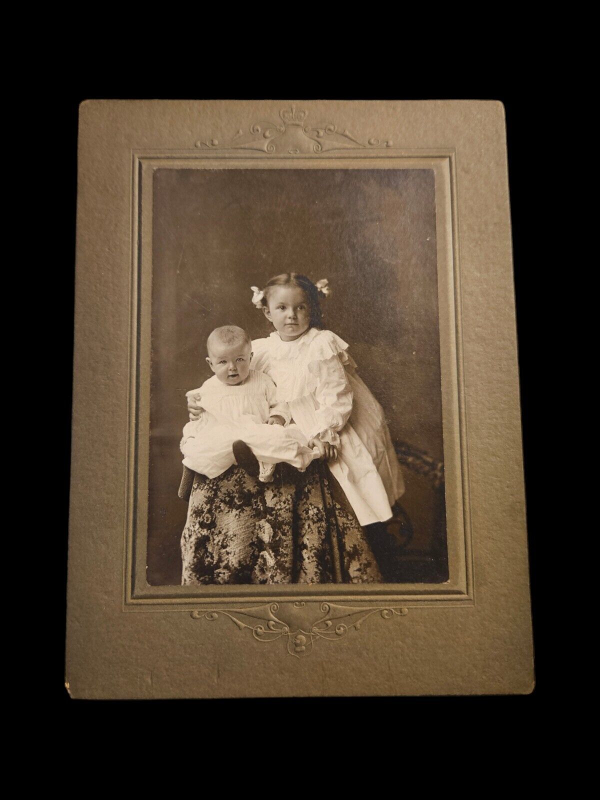 ID\'D Albumen Photo 2 Kids 1902 Fortman