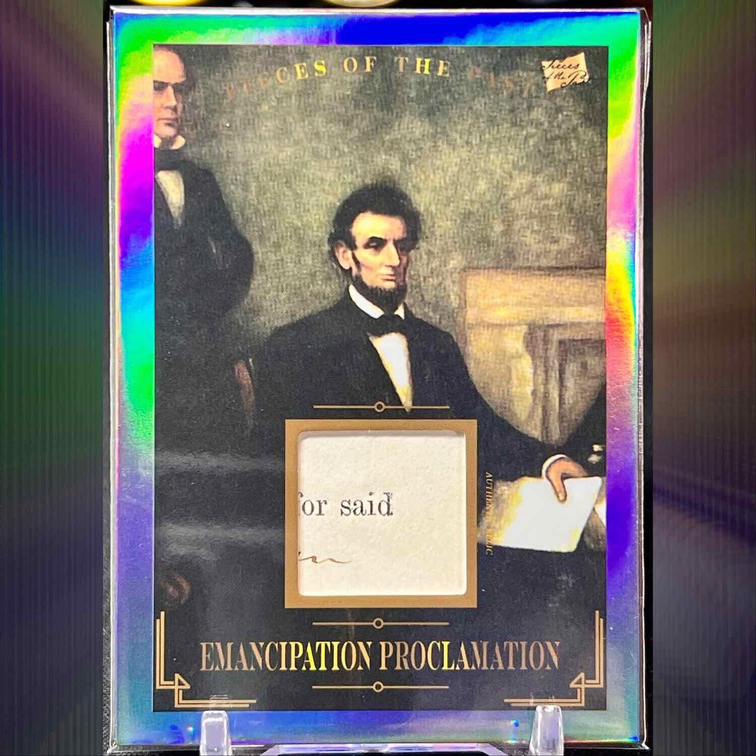 Abraham Lincoln 2023 Pieces Of The Past Premium Emancipation Proclamation Relic