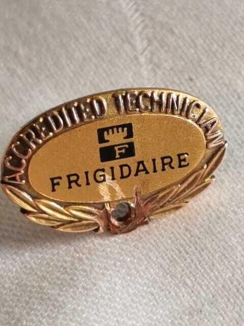 Frigidaire Vintage Accredited Technician 1/10 10k Gold Filled Pin