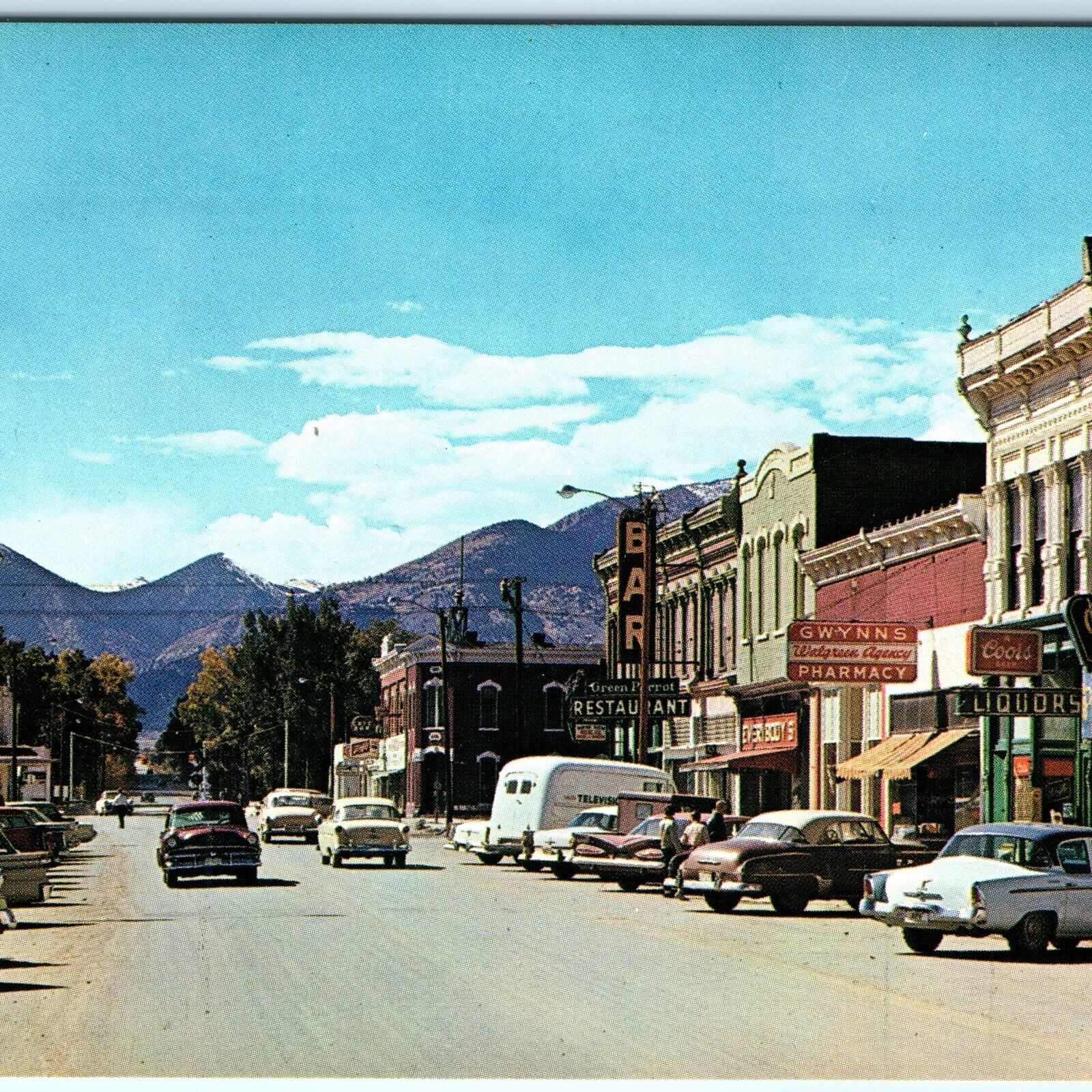 c1950s Buena Vista, CO Downtown Main St Signs Car Bars Shop Chrome Photo PC A152