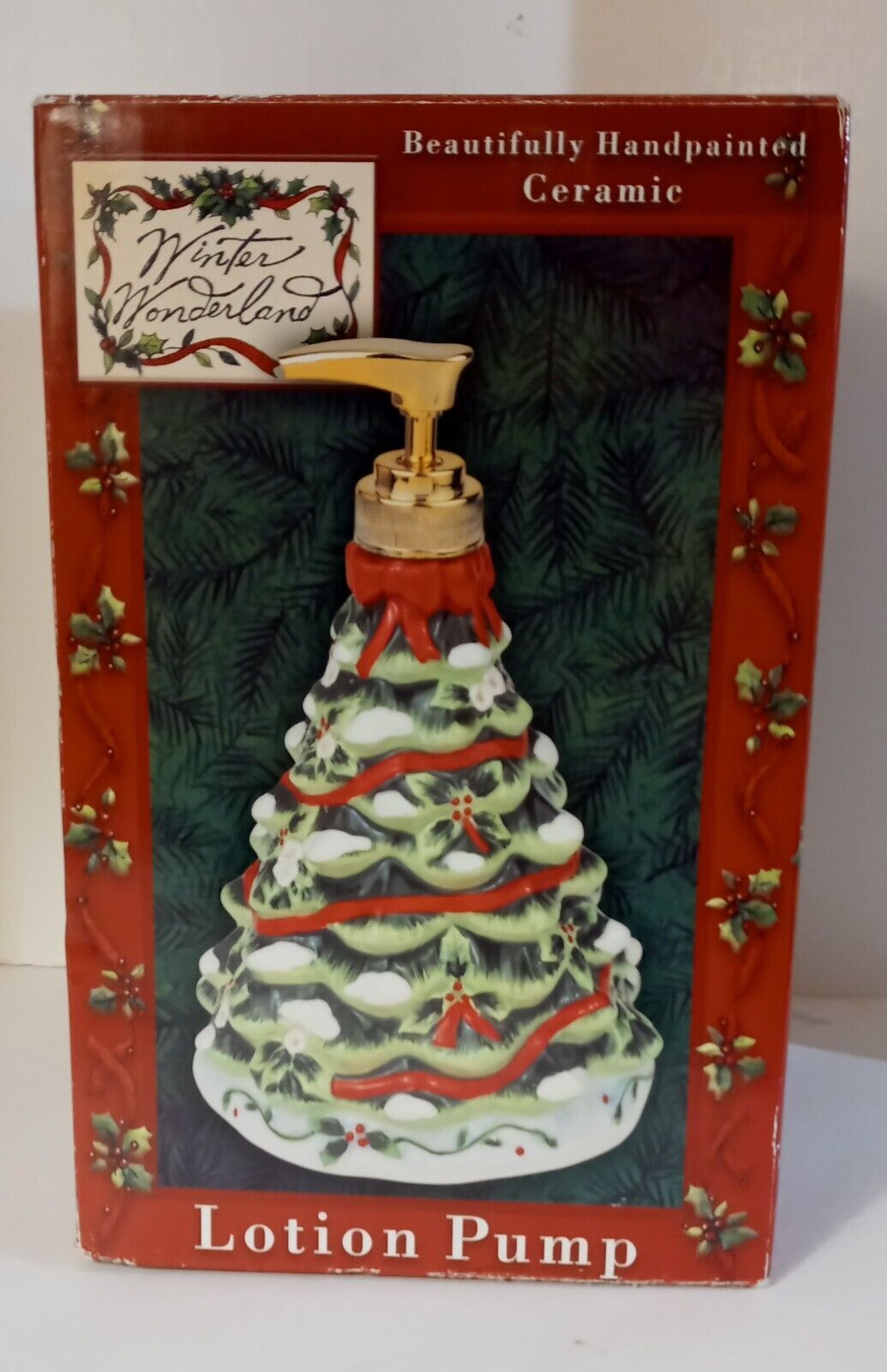 Susan Winget Ceramic Christmas Tree Lotion Pump