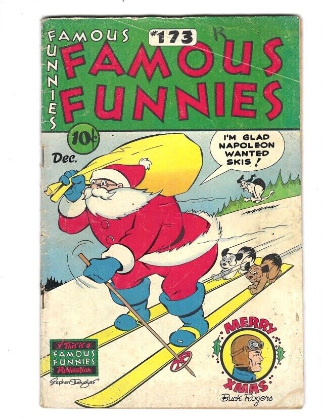 Famous Funnies #173 1948 VG+ or better Santa Claus Cover Buck Rogers Combine