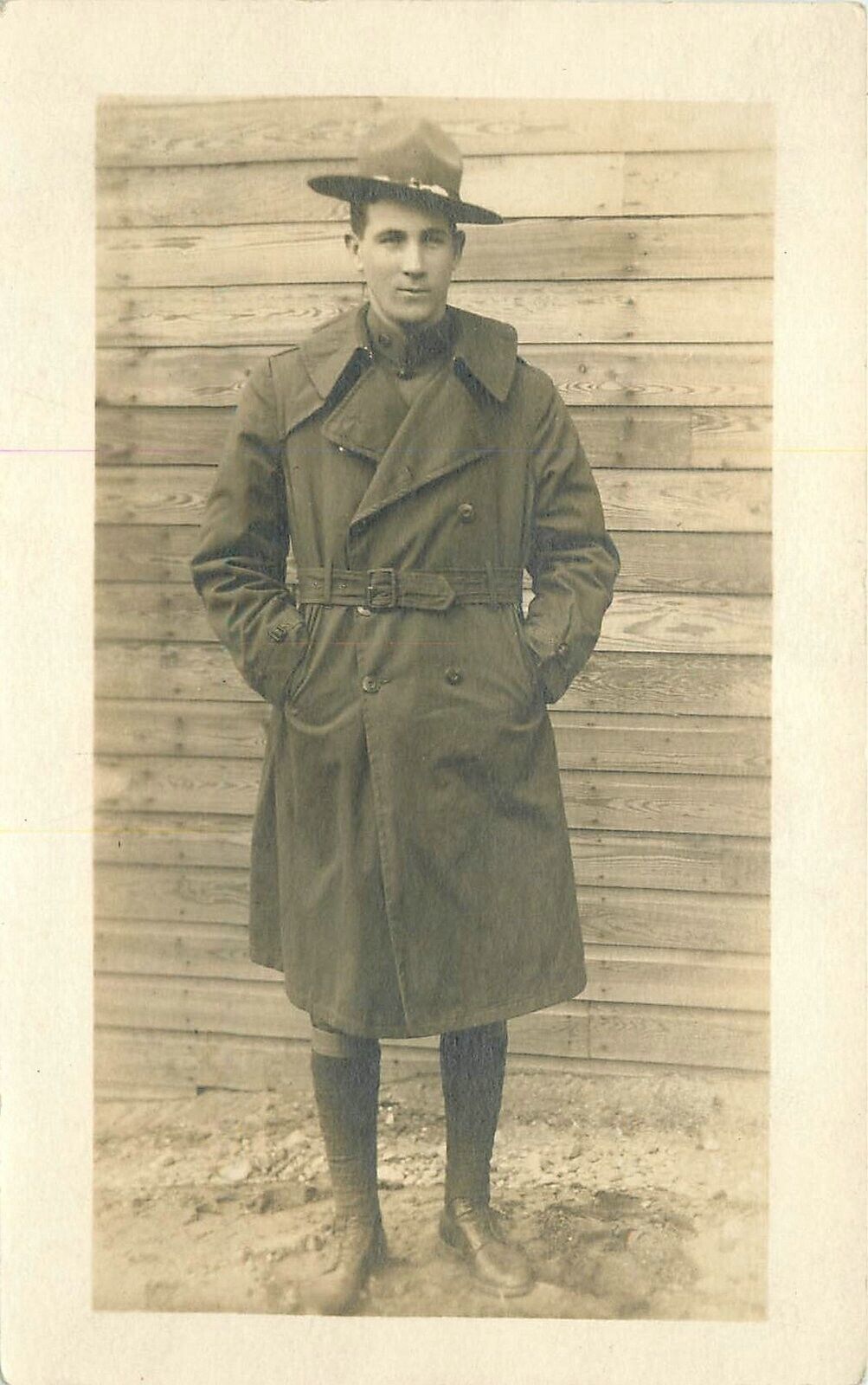Postcard RPPC C-1920s Military Soldier Uniform 23-1205