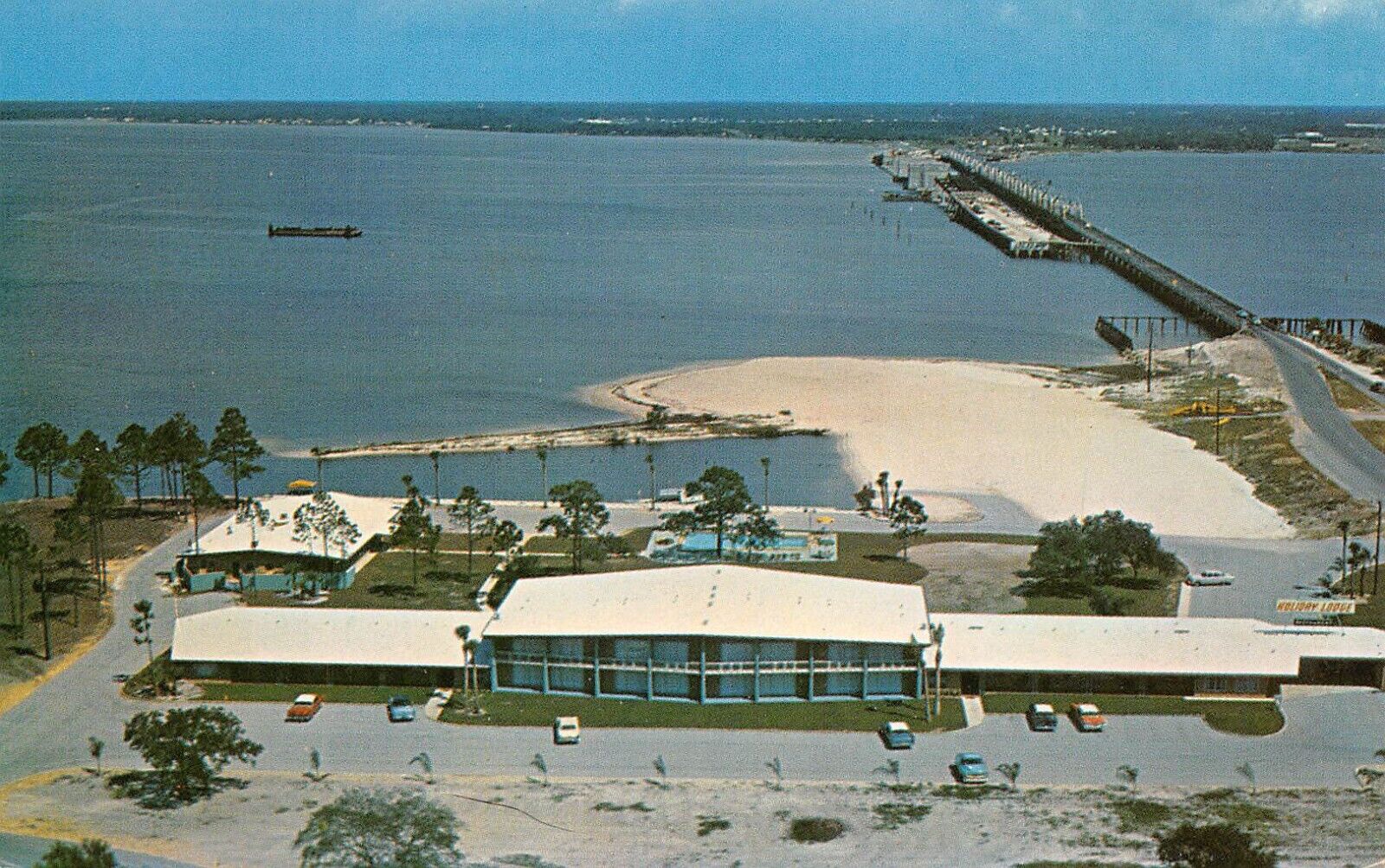 Holiday Lodge and Restaurant Panama City FL Florida Chrome c1950 Postcard 4653