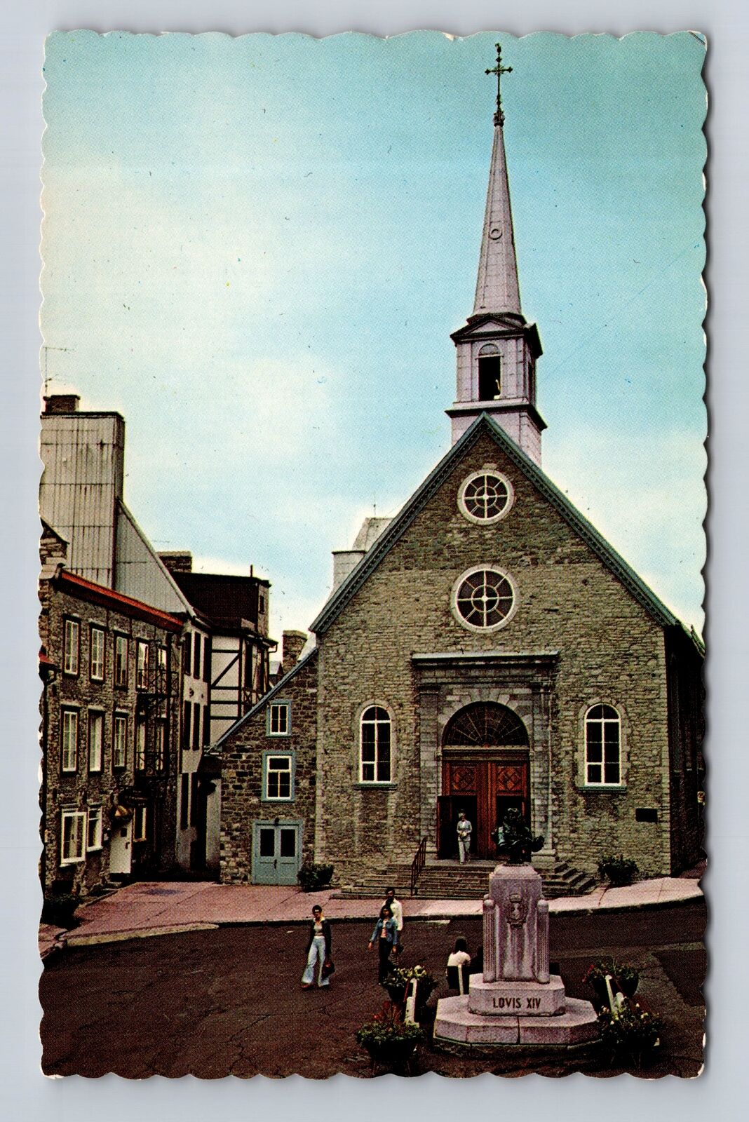 Quebec City Quebec-Canada, Eglise, Notre Dame des Victoires, Vintage Postcard