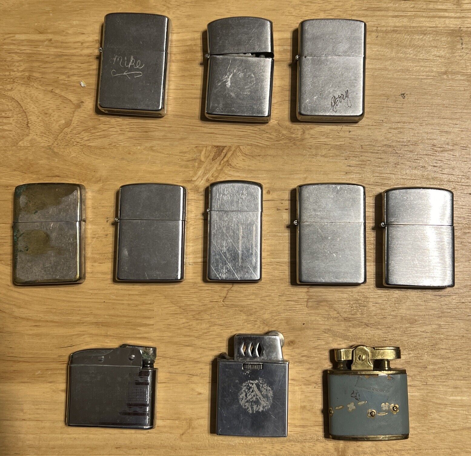 Vintage 11 Lighter Lot Mixed Zippo Rolf’s Imperial Supreme SMC Hi Lite *AS IS*