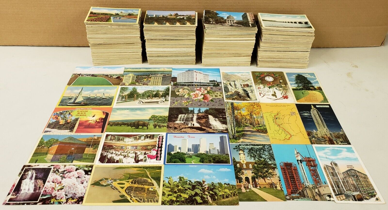 Postcard Vintage Lot of 100 Random Mix of States Towns Topics Greetings