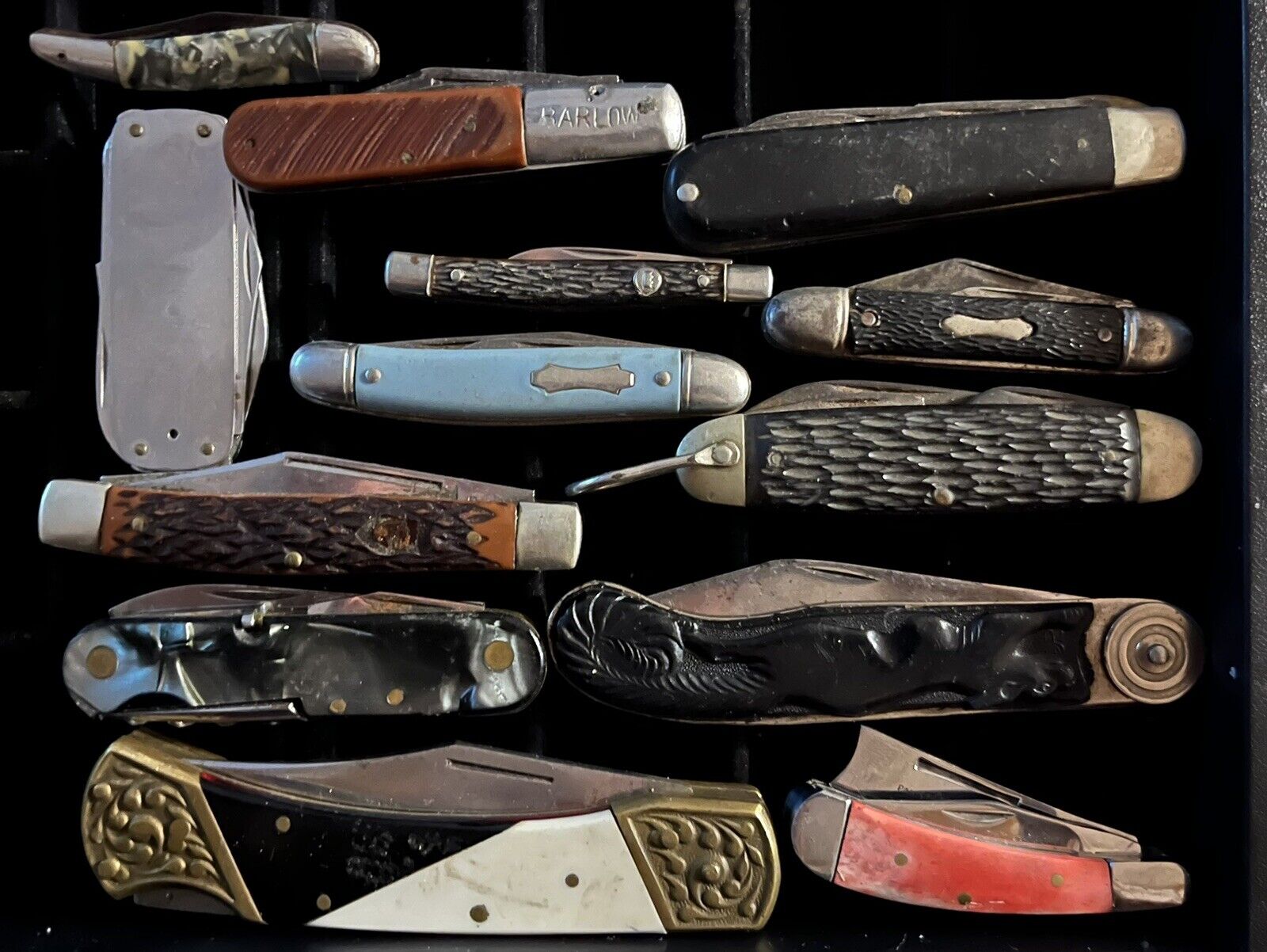 Lot of 12 Vintage Used Pocket Knives