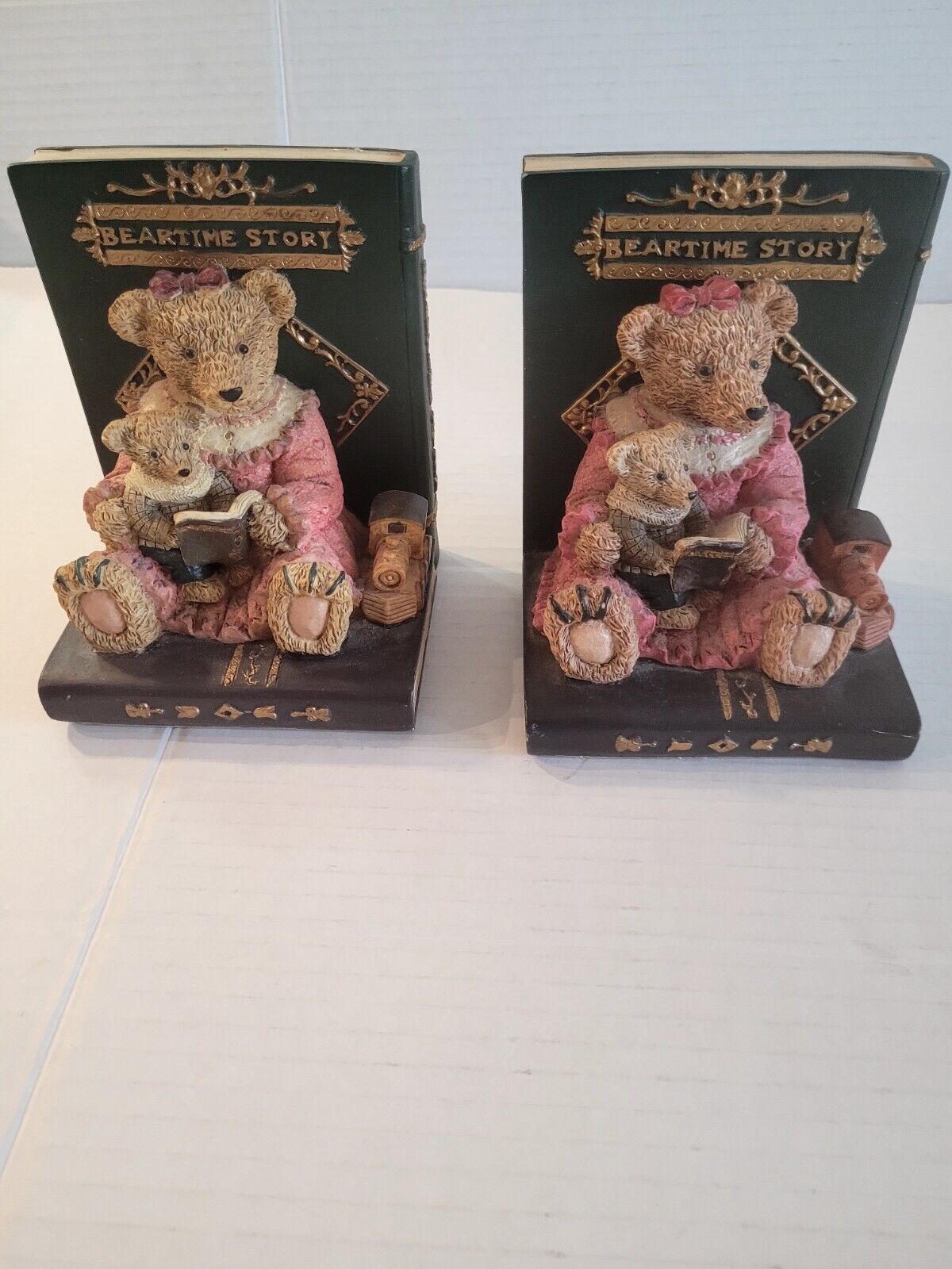Teddy Bear Beartime Story Set Of Two Decorative Bookends By Arister Gifts
