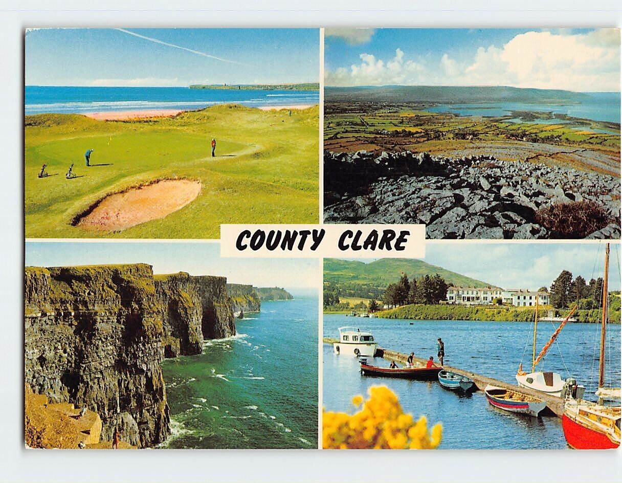Postcard Famous Places in County Clare Ireland