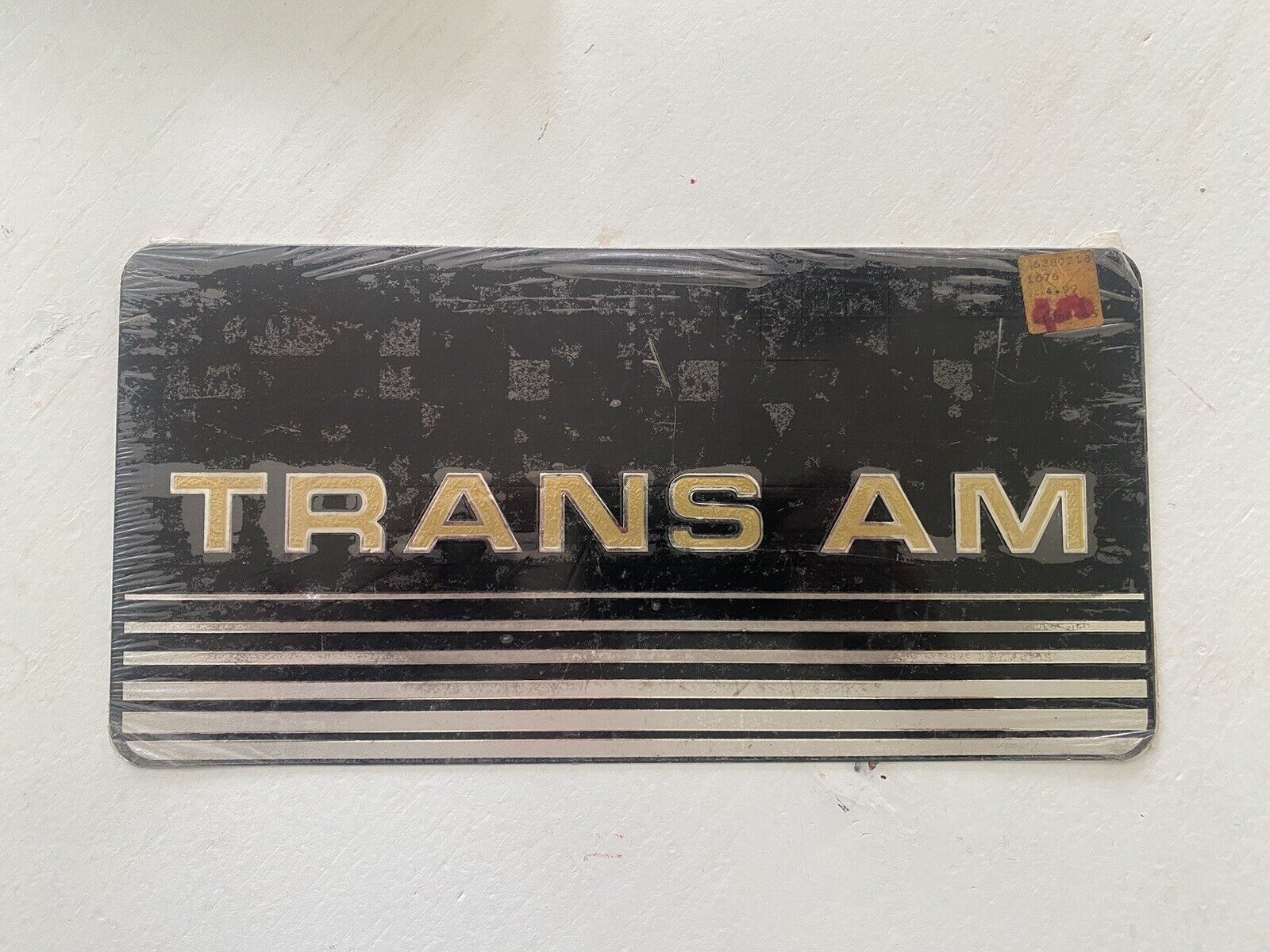NOS Vintage Trans Am  License Plate Automobile Accessory Pontiac Fire Bird Metal