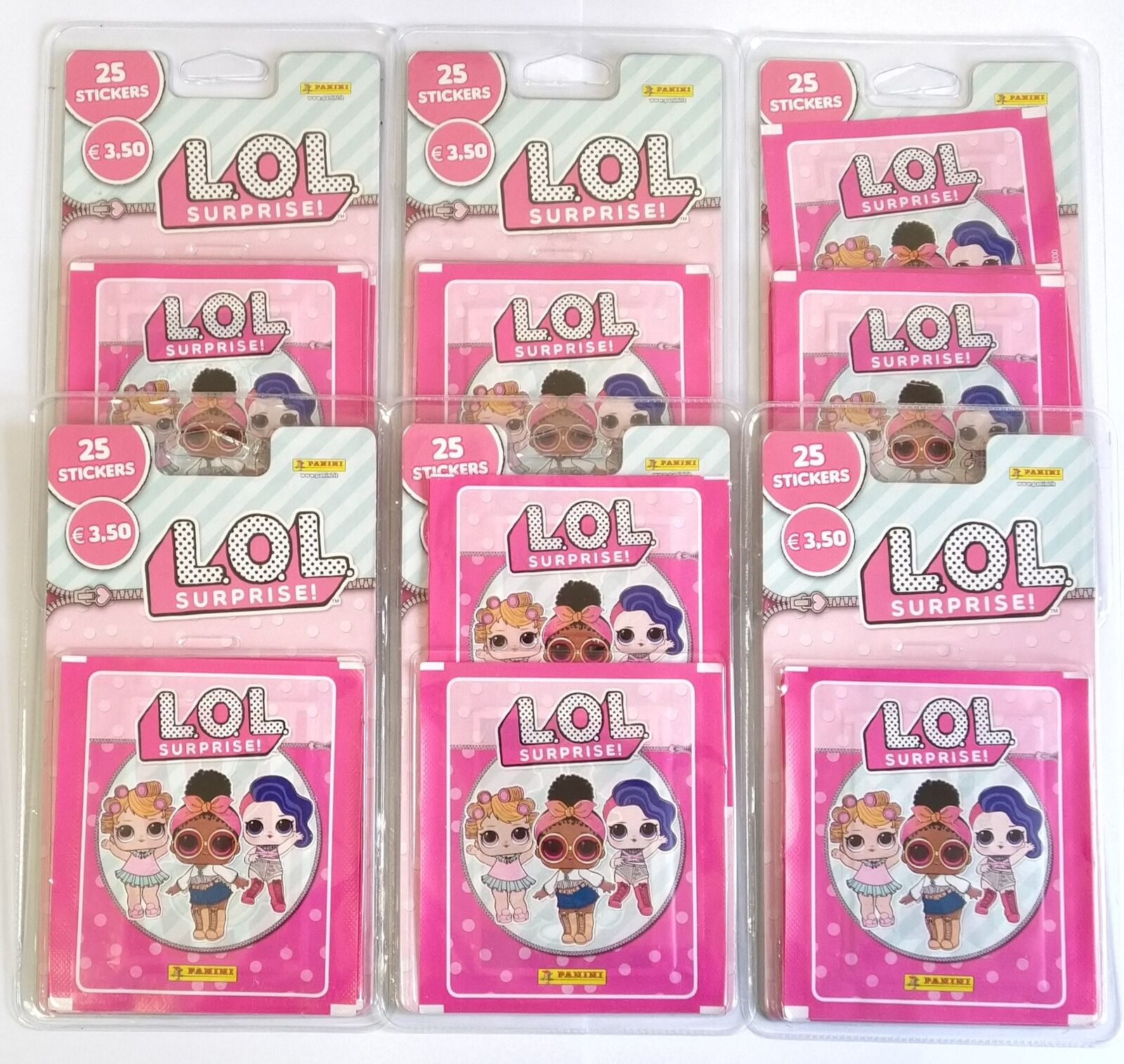 L.O.L. LOL Surprise (2018) Lot 30 Packs Stickers Panini