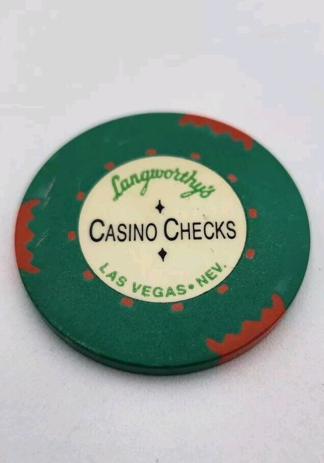 LANGWORTHY\'S Manufacturer\'s Sample Casino Chip Poker Las Vegas Nevada Rare
