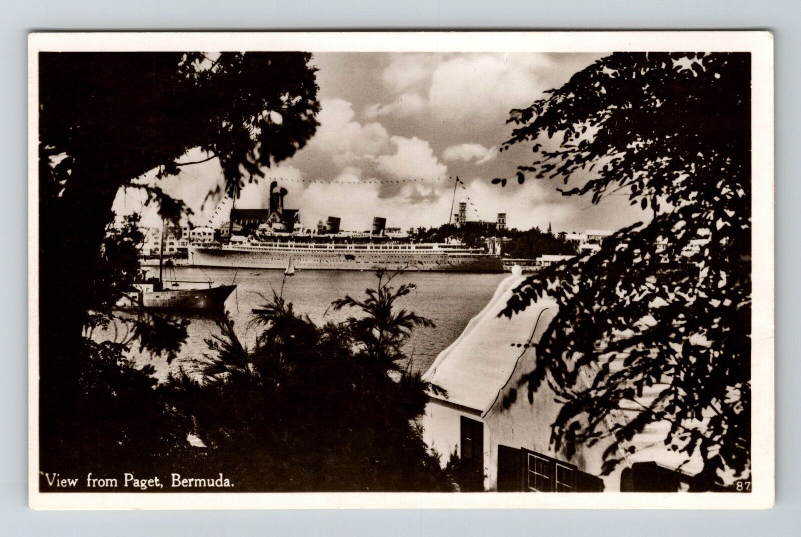 RPPC Paget Bermuda, Scenic View Real Photo Vintage Souvenir Postcard
